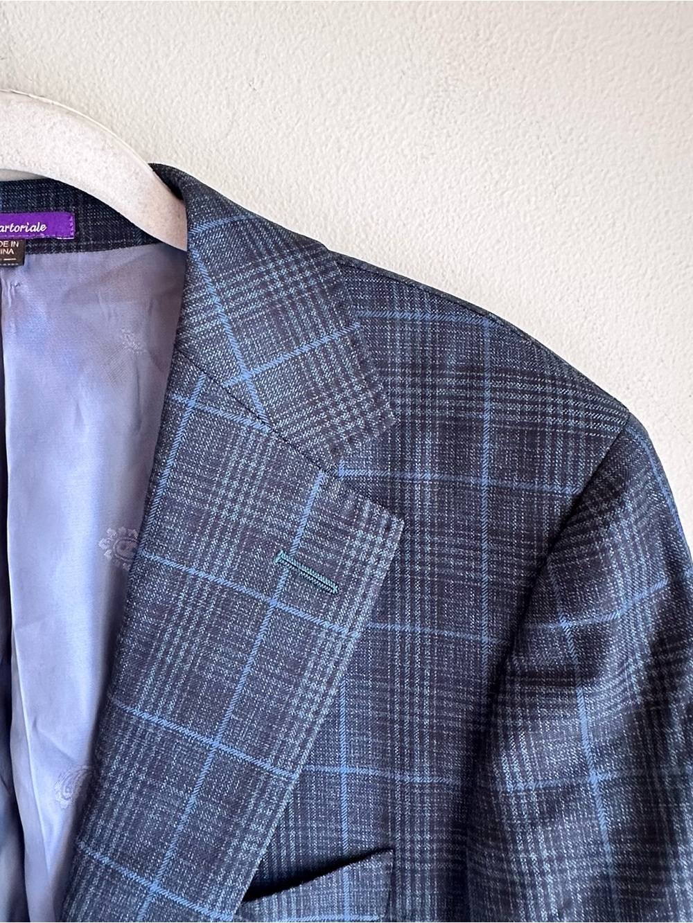 Abito Sartoriale Reda 1865 100% Wool Semi- Constructed Gray Plaid blazer